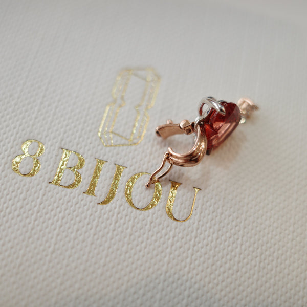 BESPOKE JEWELLERY・18K ROSE/ WHITE GOLD RED SPINEL DIAMOND PENDANT