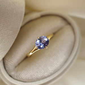 CONTEMPORARY SOUL 2024・14K CHAMPAGNE GOLD SAPPHIRE & DIAMOND RING