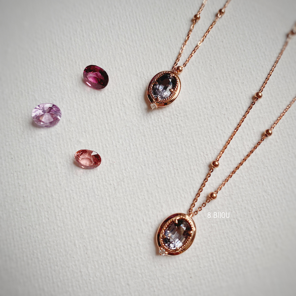 ONE OF A KIND・18K GOLD SPINEL & DIAMOND NECKLACE