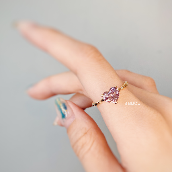 ELEANOR RING・18K CHAMPAGNE GOLD SPINEL & DIAMOND RING (4689944805475)