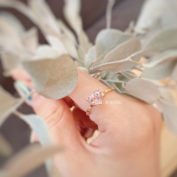 ELEANOR RING・18K CHAMPAGNE GOLD SPINEL & DIAMOND RING (4689944805475)