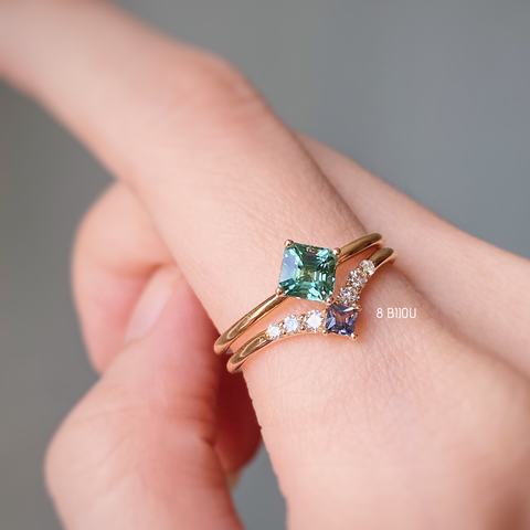 CONTEMPORARY SOUL・18K CHAMPAGNE GOLD TOURMALINE & DIAMOND SET RING (4706378186851)