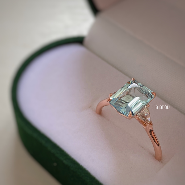 TRILOGY・18K ROSE GOLD YELLOW SAPPHIRE & DIAMOND RING (4706383790179)