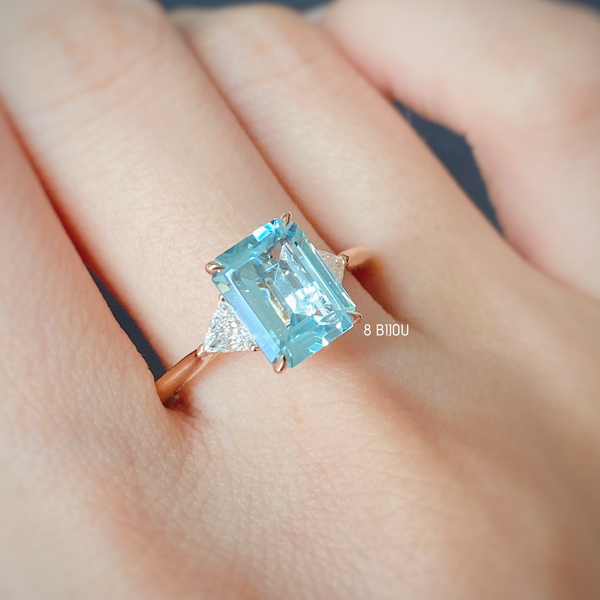 TRILOGY・18K ROSE GOLD YELLOW SAPPHIRE & DIAMOND RING (4706383790179)