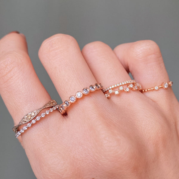 VINTAGE BUFFET・18K GOLD DIAMOND RING (4735962579043)