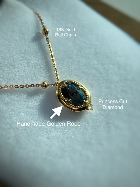ONE OF A KIND・18K GOLD SPINEL & DIAMOND NECKLACE