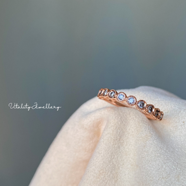 VINTAGE BUFFET・18K GOLD DIAMOND RING (4735962579043)